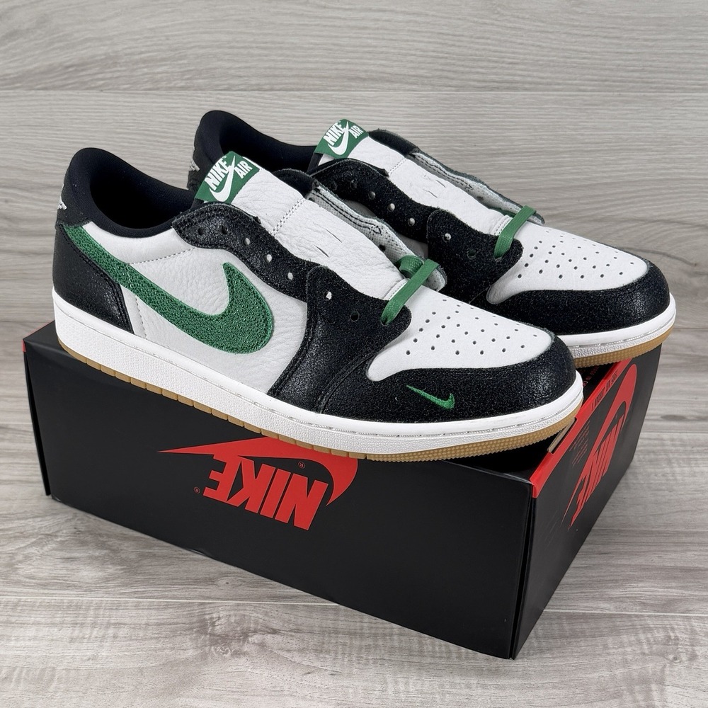 Nike Air Jordan 1 Retro Low OG Phantom Pine Green Sneakers IR2283-030 Mens Sz 9